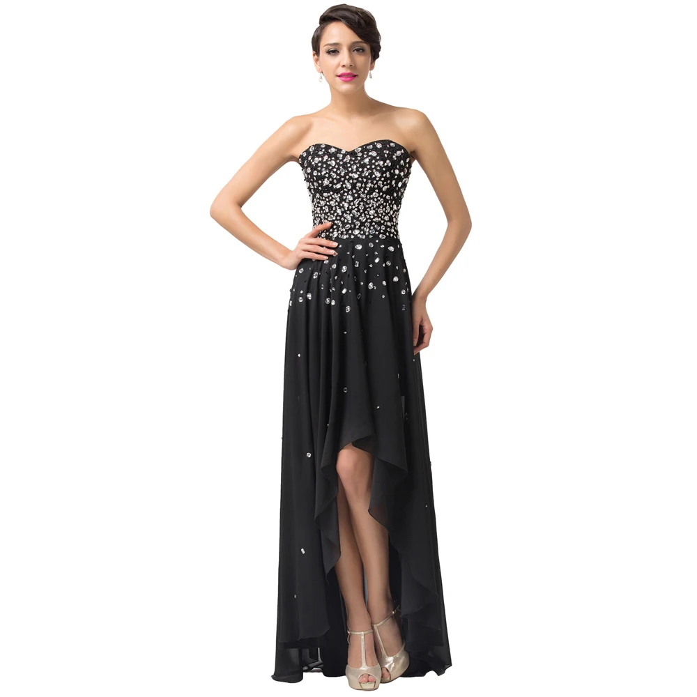 Buy Asymmetrical Evening Dresses Black Sequin Dress