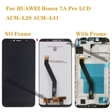 5.7 "yeni LCD Huawei onur için 7A pro AUM L29 Aum L41 LCD ekran dokunmatik ekran digitizer bileşenler çerçeve onarım parçaları ile