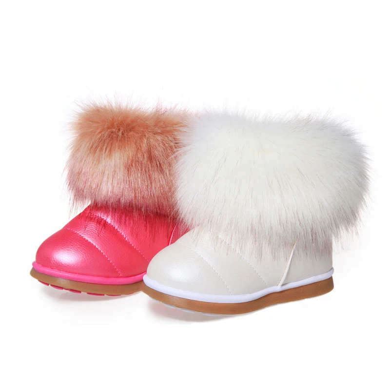 Fashion Casual Winter Fur Boots Kids Prewalk Ankle Purecontrol Botte