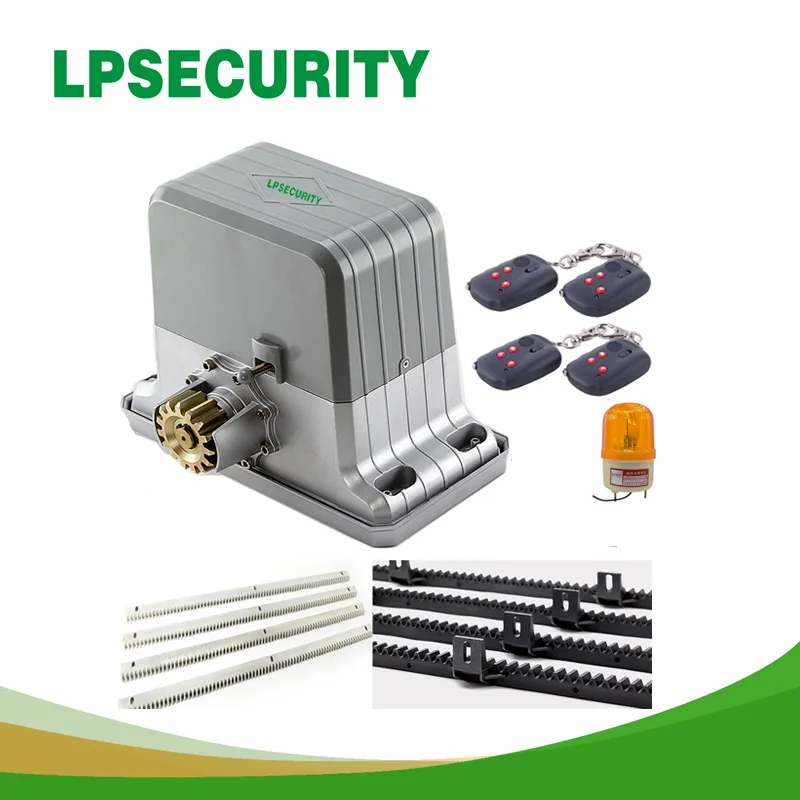 1800kg electric sliding gate motor engine with 4m 5m racks gate photocell 4 remote controls 1 keypad button gate photocell lamp