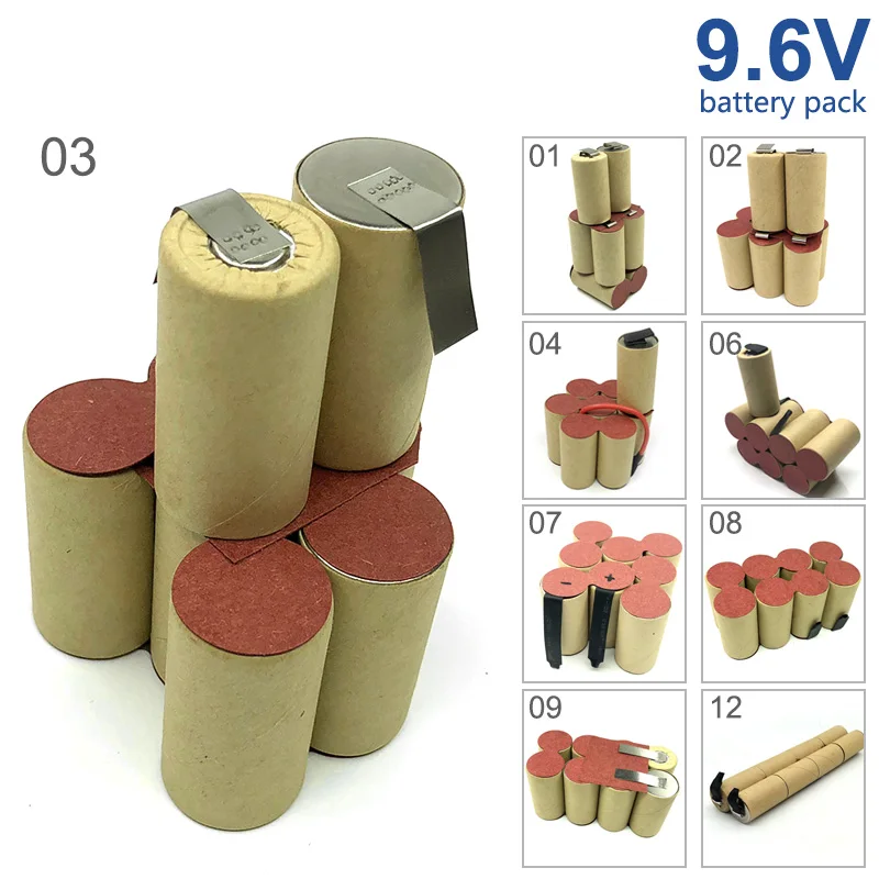 9.6V 3000MAh Ni MH Baterai Pack Cd 