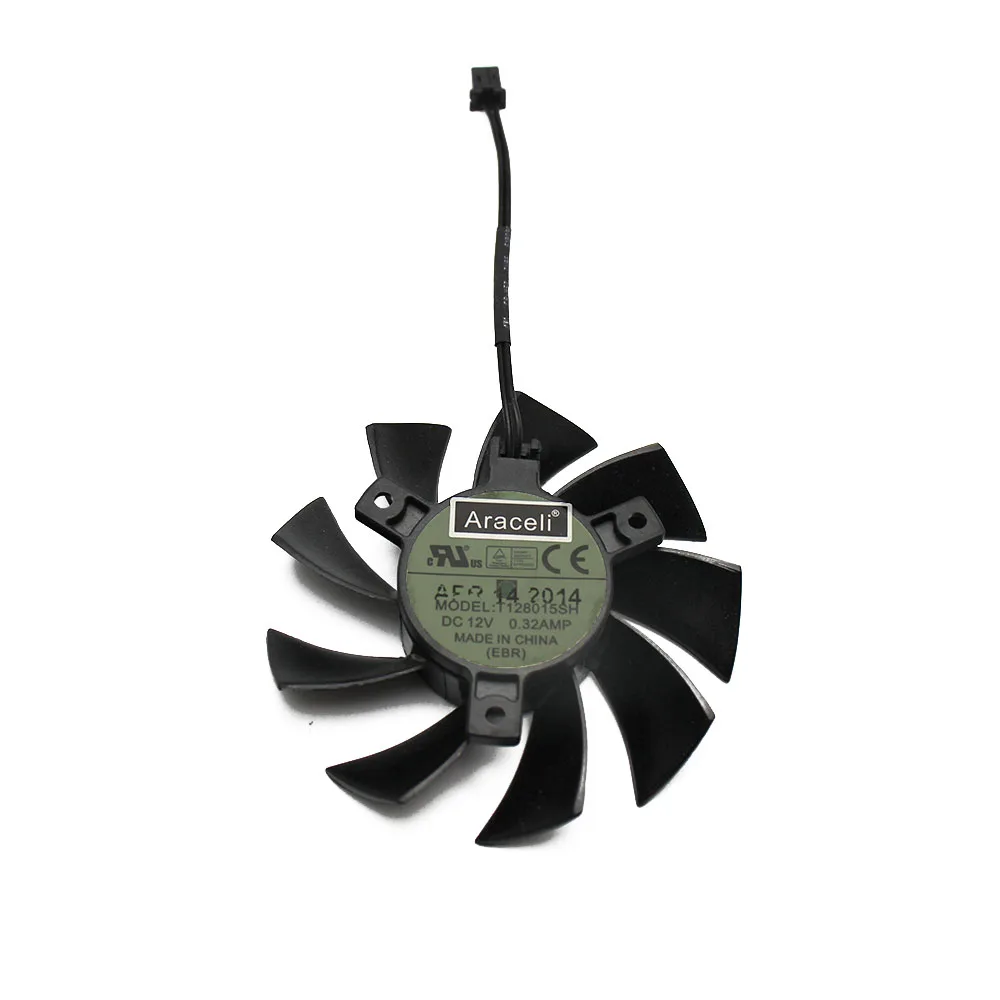 T128015SH 75MM 2P 2Pin DC 12V 0.32AMP Cooling Fan For EVGA GTX650 GTX650TI Graphics Video Card Cooling Fan