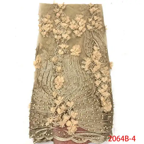 Высококачественные Африканские свадебные вечерние тюлевые кружевные ткани с вышивкой в нигерийском стиле, QF2064B-3 - Цвет: Антикварный цинк