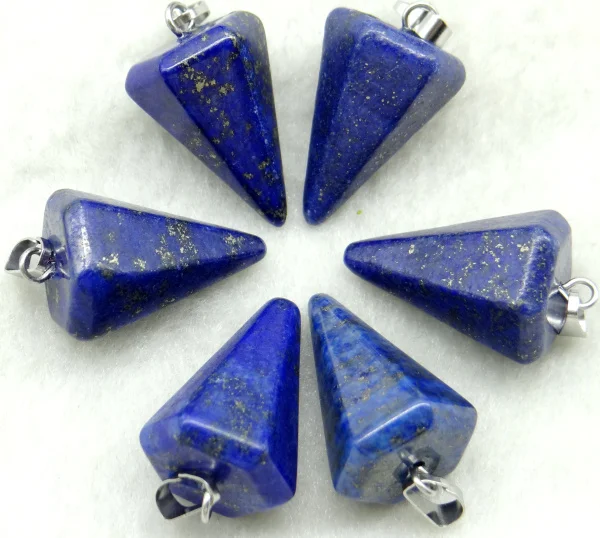 wholesale Natural stone Quartz Crystal Turquoises Opal tiger eye beads pendant Pendulum for diy Jewelry making Necklaces 12pcs