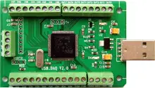 Module d'acquisition de données USB DAQ 12AD 2DA 8I/O 0-3.3V, compteur PWM numérique analogique, Codes LabVIEW Matlab VC Win10 Linux