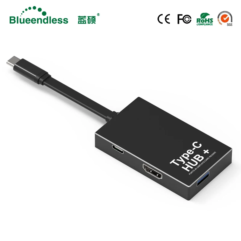 Новый алюминиевый usb хаб Tpye C высокоскоростной USB 3 0 для ноутбука/ноутбука