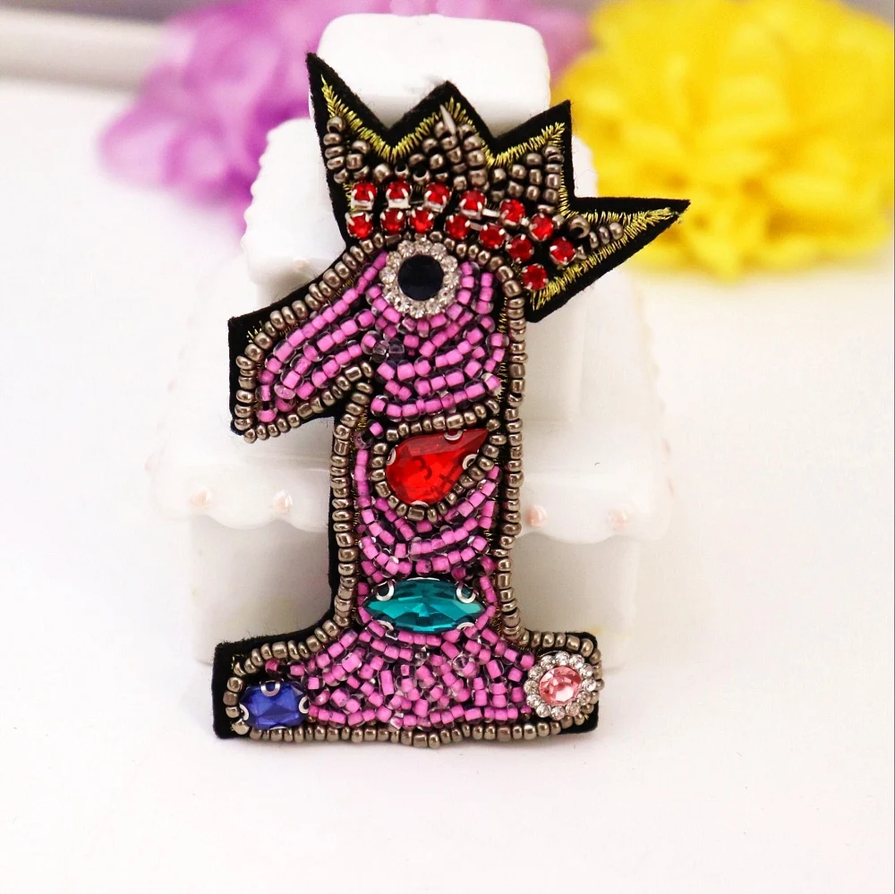 10pc//set Embroidered Iron On Fashion Sequin Patch Rolling Stones patches