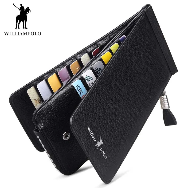

Men Wallet Genuine Leather Card Holder for Men Bank Credit Card ID Holders Brand Large Capacity Luxury Card Case PL139