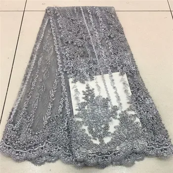 

Cassiel Nigerian Lace Fabrics For Wedding 2018 African French Lace Fabric High Quality 3D Lace with beads ,Mesh Lace Applique