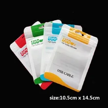 10,5*14,5 см; на молнии; с отделкой из Пластик розничный пакет посылка отверстие для подвешивания Полиэтиленовая упаковка для USB кабеля полиэтиленовый упаковочный пакет из ориентированного полипропилена