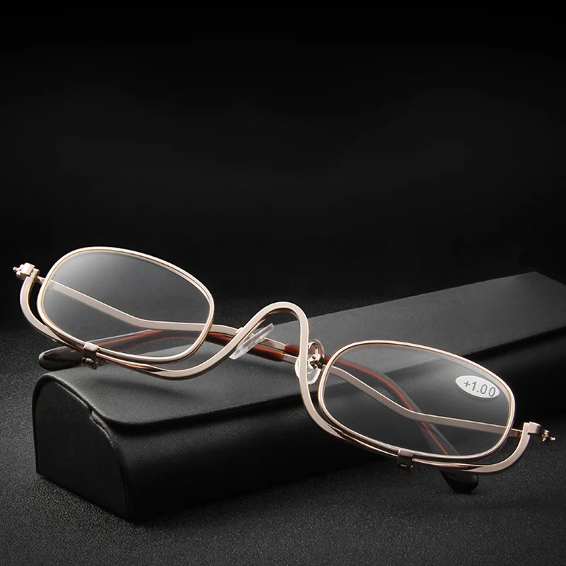Zilead металлический макияж увеличительное для чтения очки для Женские портативные прозрачные линзы очки пресбиопические очки унисекс