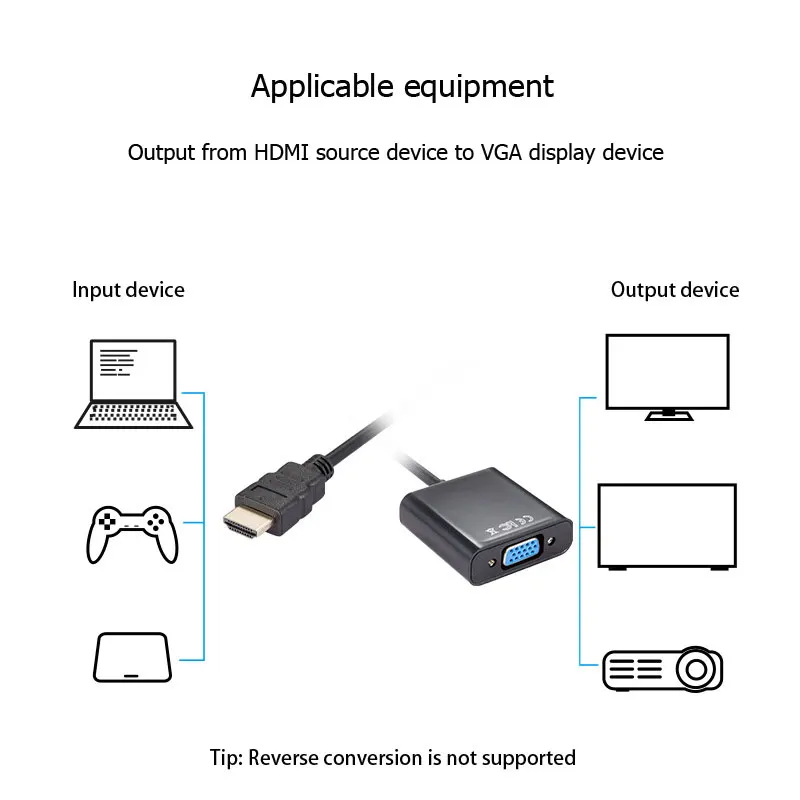 Высококачественный адаптер hdmi vga штекер в конвертер с разъемом кабель 1080 P
