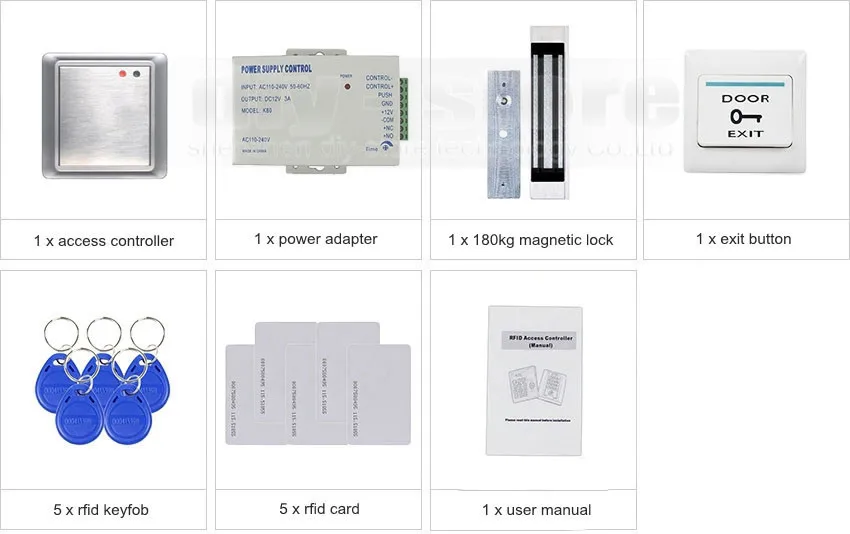 DIYSECUR водонепроницаемый пульт дистанционного управления без клавиатуры ID Card Reader+ 180 кг магнитный замок система контроля доступа Полный комплект 8168A