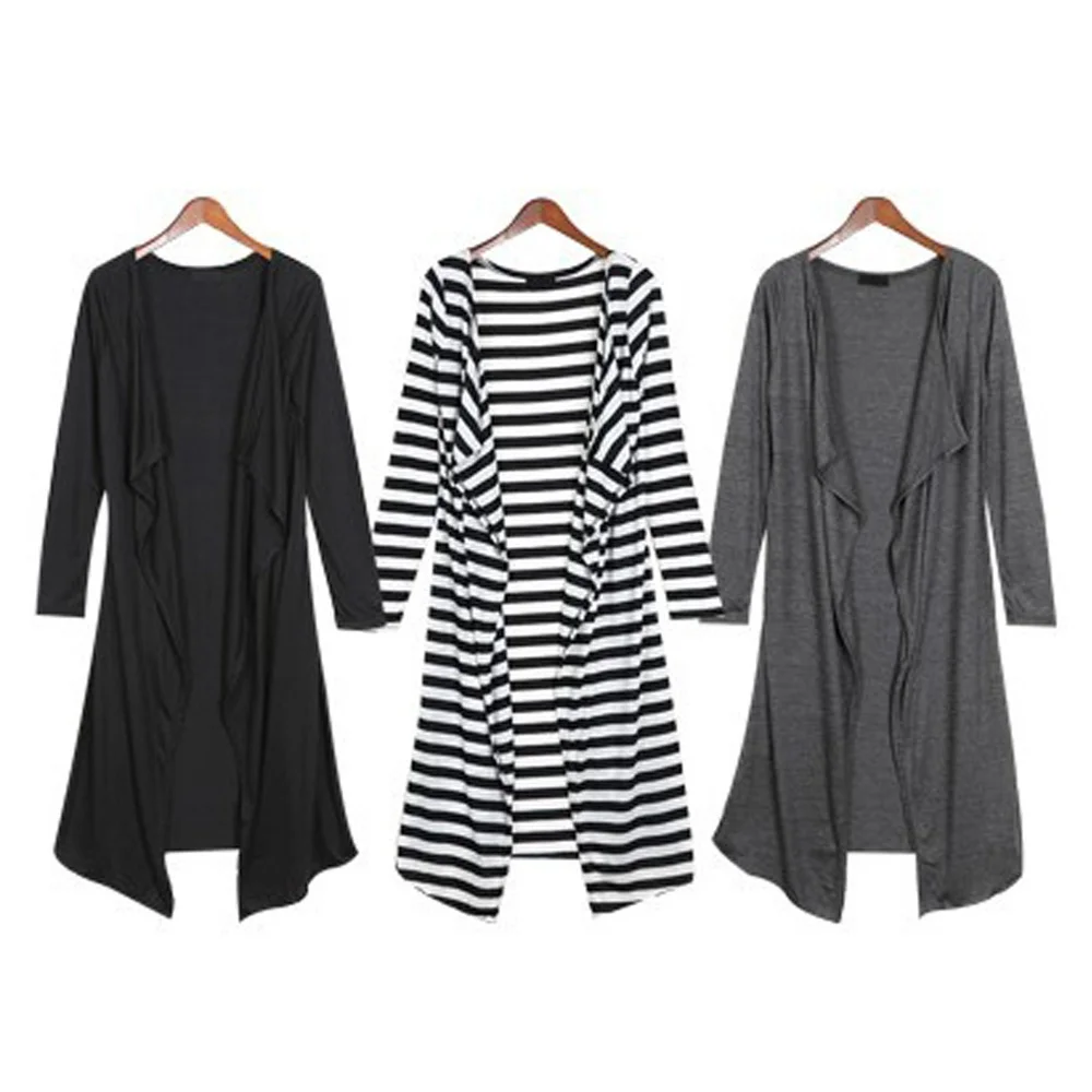 Ladies Casual Long Sleeve Open Cardigan Knit Knitwear Sweater Coat Maxi Wraps Outwear |