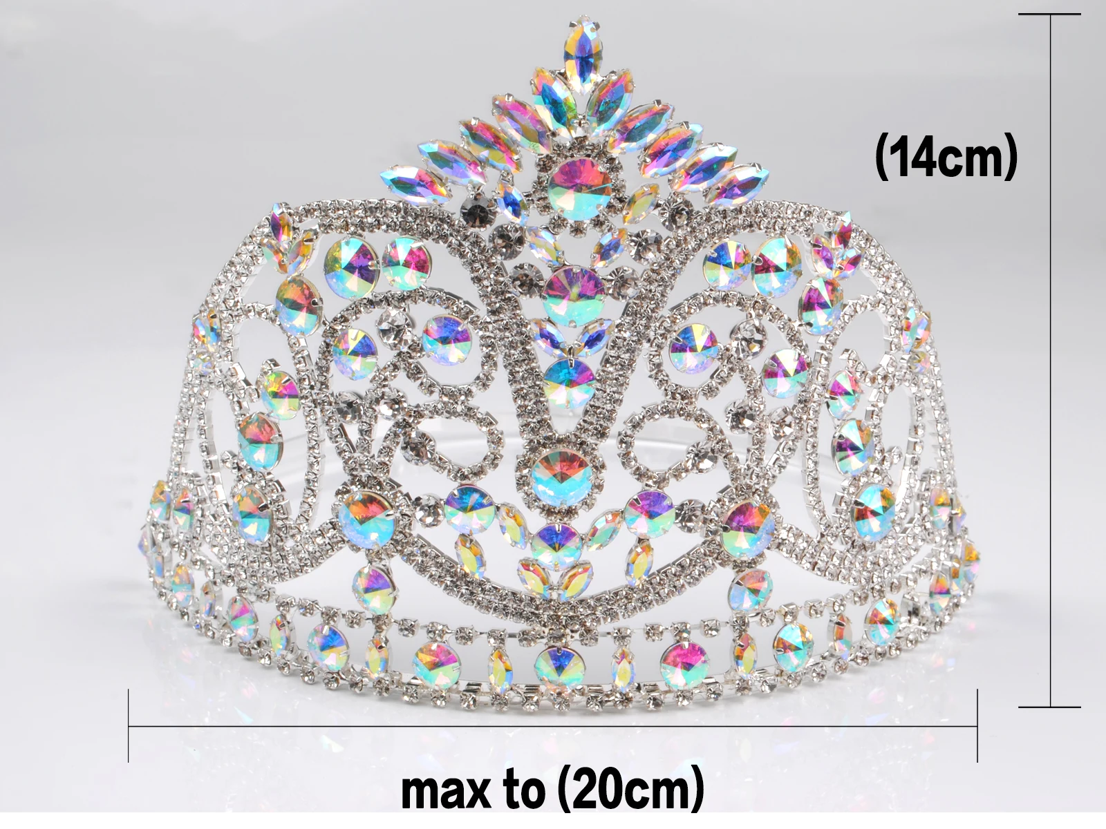 Miss beauty Pageant тиара и корона прозрачные кристаллы невесты полный круг Выпускные вечерние костюмы Свадебные короны свадебные аксессуары для волос