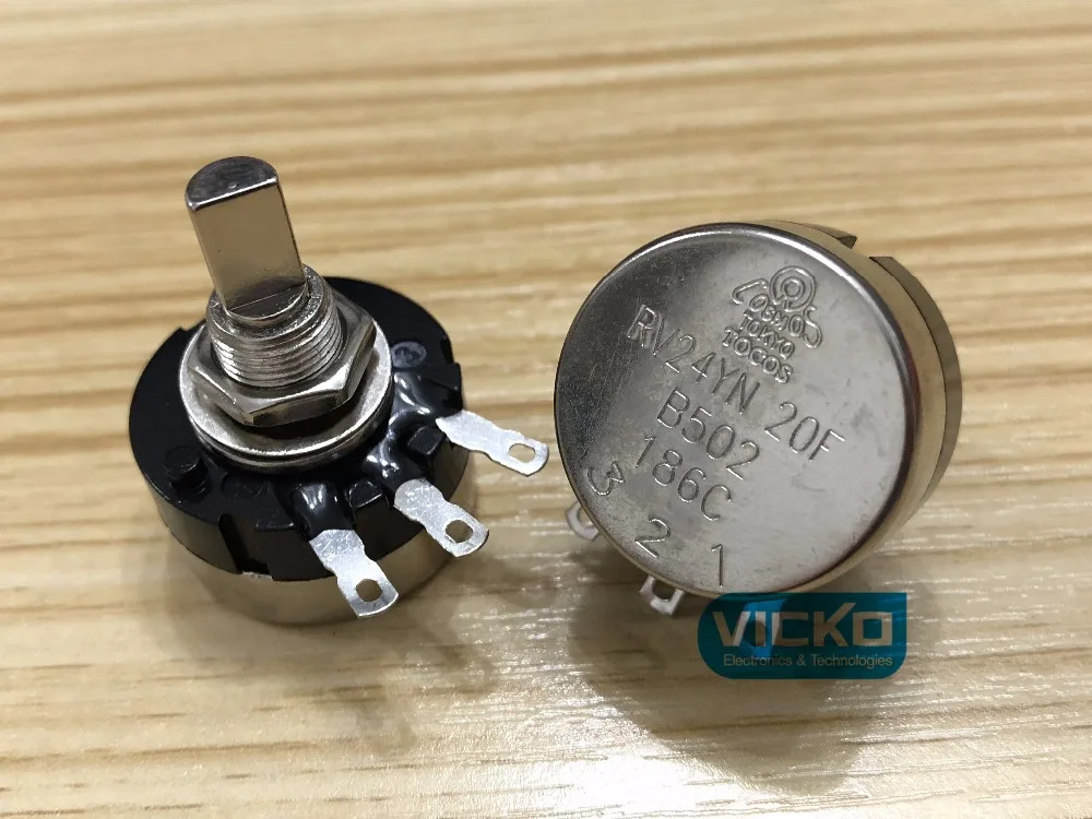 ORIGINAL Japan potentiometer single circle RV24YN-20F-B502-5K RV24YN 20F B502 5K 10k game dedicated 20MM axle switch