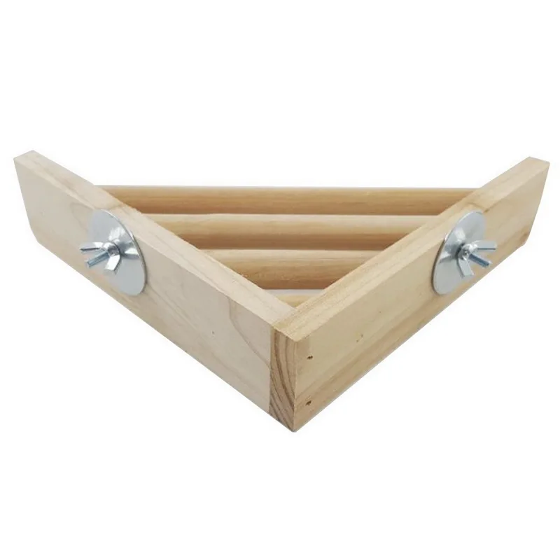 1pcs Wooden Parrot Bird Cage Perches Stand Platform Pet Parakeet Budgie