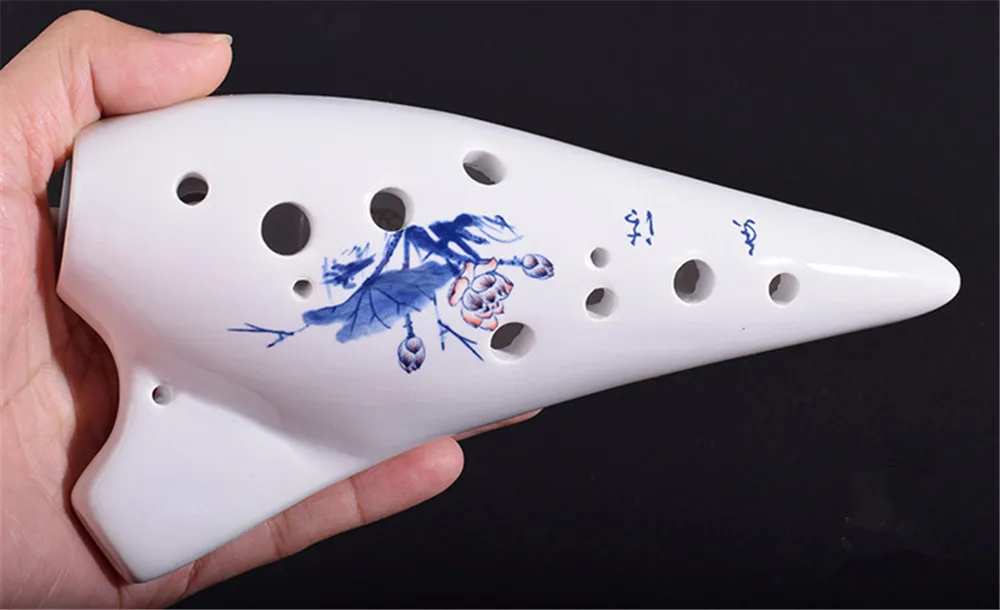 Ocarina Alto C Tone ceramic 12-hole подводная лодка стиль фарфоровая флейта глазурь музыкальный инструмент подходит в качестве подарка студентка Beginn