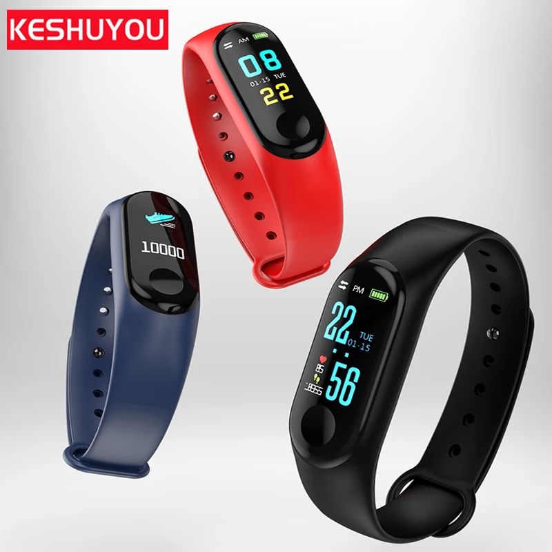 KESHUYOU M3 группа смарт группы кровяное давление mi band 3 водой браслет для занятий