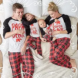Популярные зимние теплые родитель-ребенок костюм Рождественский Набор одинаковых пижам для всей семьи для взрослых и детей Детские Теплые