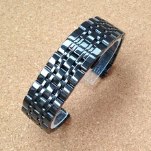 High quality Polished Watchband Stainless steel Black Silver Gold 22MM Bracelets strap butterfly clasp Fashion Watches