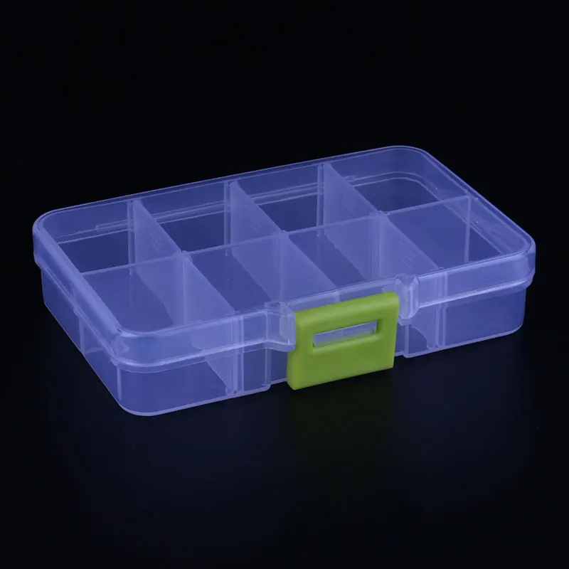 8 слотов ячеек портативный ящик для инструментов для ювелирных изделий Коробка для хранения Контейнер кольцо электронные запчасти, винты органайзер для бусин пластиковый корпус toolbox
