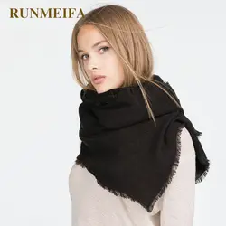 RUNMEIFA 2018 осень и зима новые акции дизайн 200x100 см Твердые шарфы кашемировый шарф для Дамская Мода Теплый шарф шаль