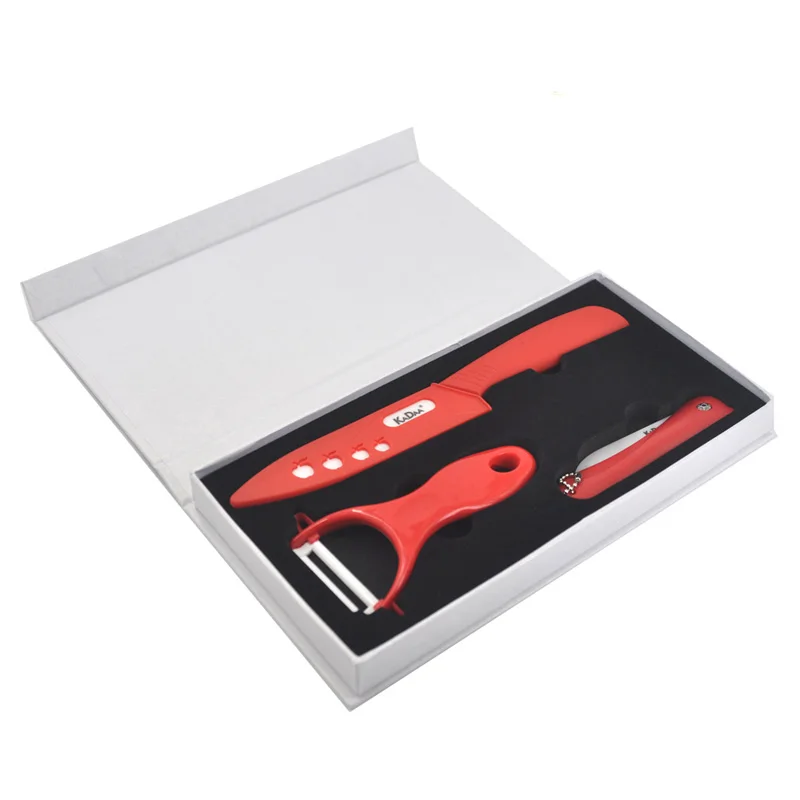 2016 Kitchen Knife 3 pcs ceramic knives with gift box 5&quot Multifunction 3.5&quot folding knife Ceramic planer melon CK-016 | Дом и сад