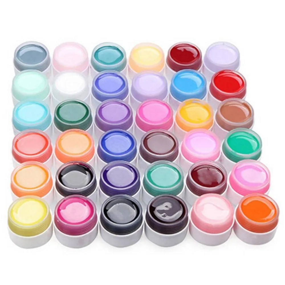 

12pcs Colorful Nail Art Gel 8mL Polish Jar Pure Color Paint Gel Tips DIY Painting LED & UV Gel paint Nail Manicure