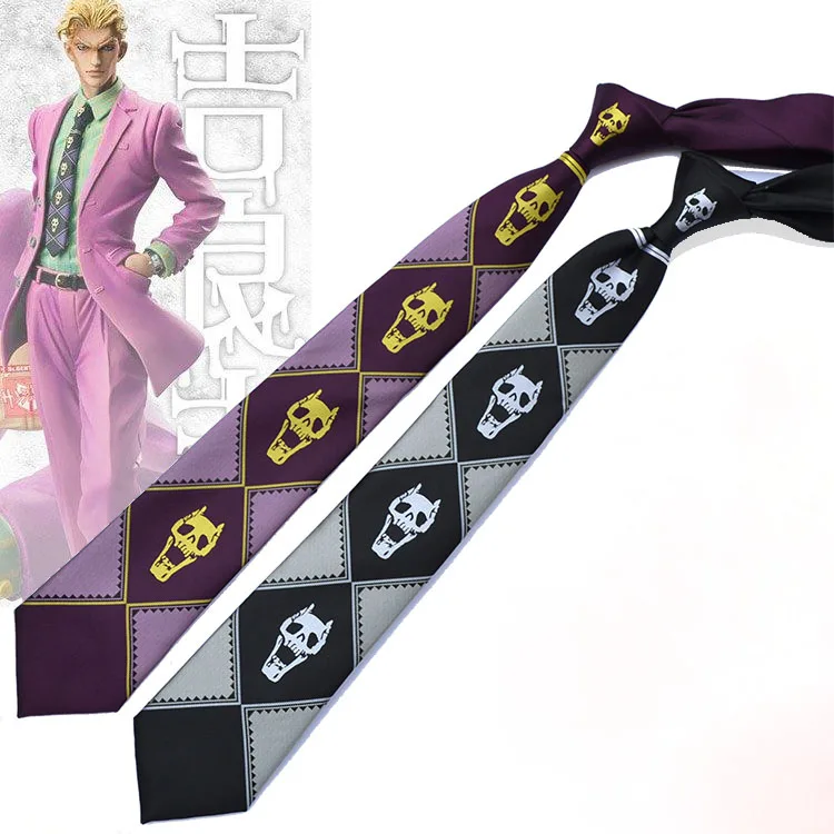 

1PC JOJO JoJo's Bizarre Adventure Cosplay Props KILLER QUEEN Accessory Neck Tie Polyester Necktie Kira Yoshikage Cosplay Ties