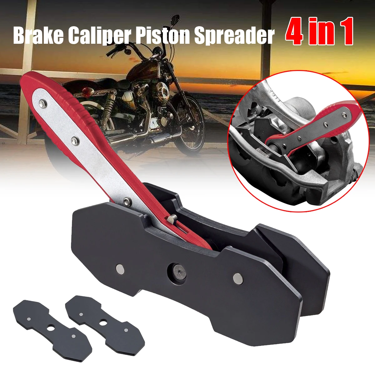 

New 4 in 1 Car Ratchet Brake Piston Caliper Spreader Tool Brake Caliper Press Twin Quad Separator Pad Install Tool