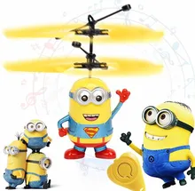 Миньон drone вертолет самолета Мини drone Fly мигает Вертолет ручной Управление RC игрушки миньон Quadcopter Дрон светодиодный детские игрушки