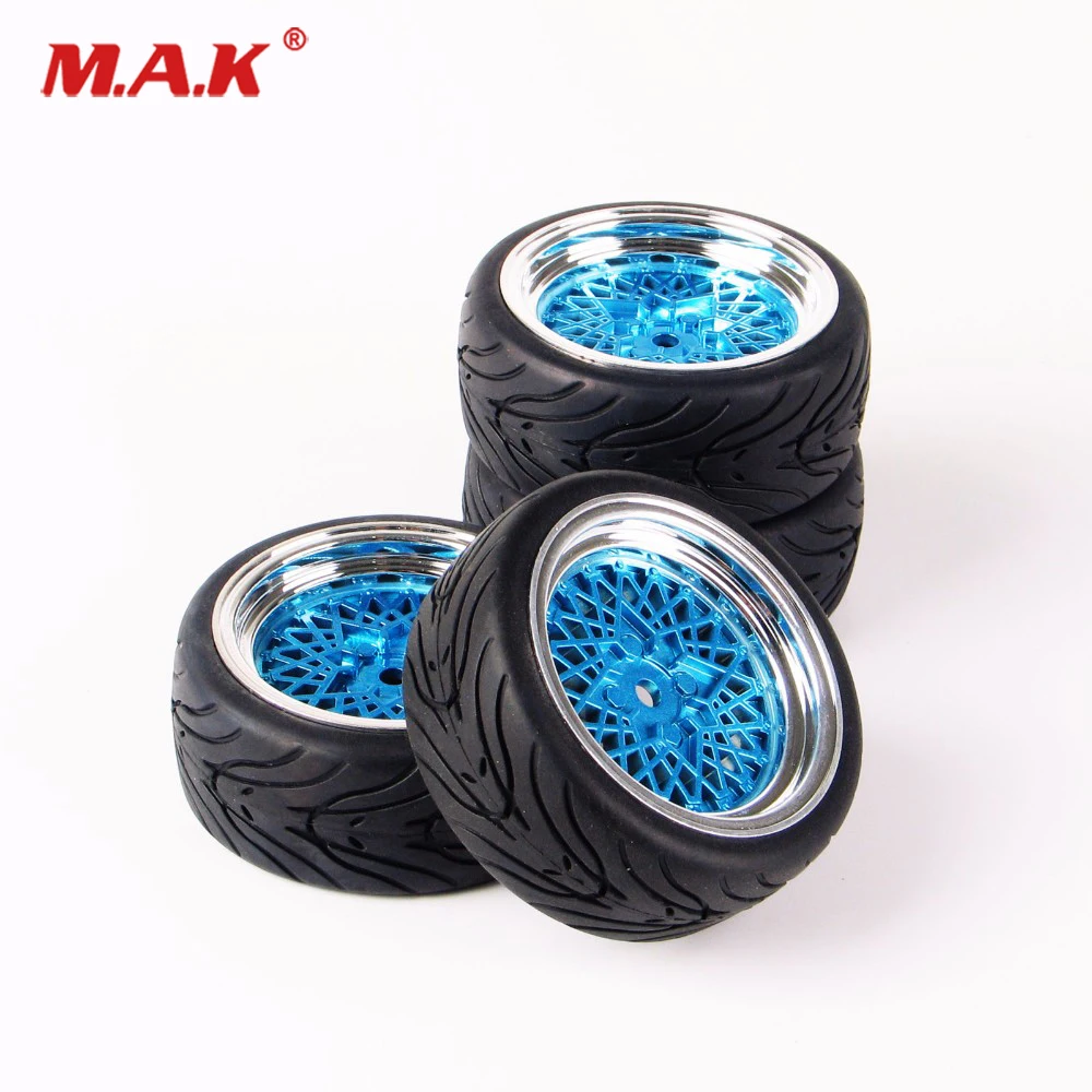 4X RC 12mm Hex Tires/&Wheel Rim For HPI HSP 1:10 Flat Racing On Road Car