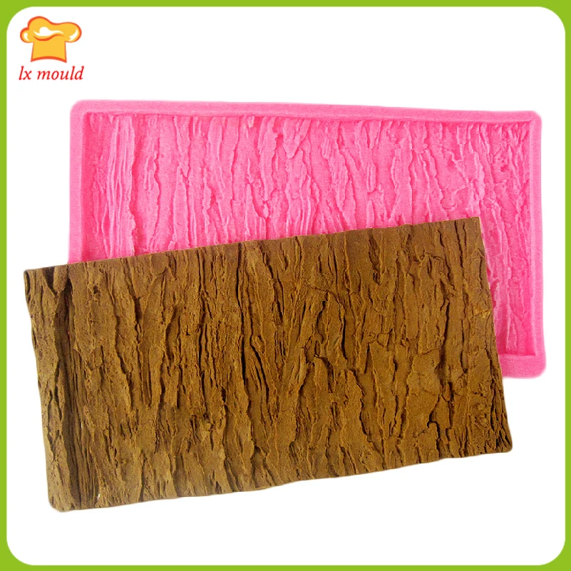 

Fondant silicone polymer clay simulation bark trees forest flora mold dry Pace styling texture mat