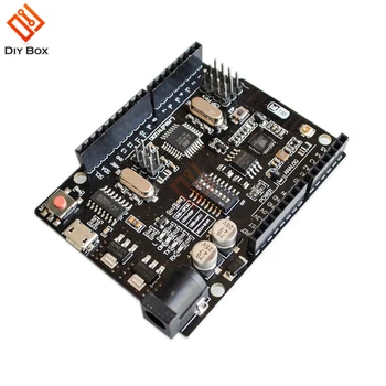 

6~9V UNO+WiFi R3 ATmega328P+ESP8266 (32Mb memory) USB-TTL CH340G For Arduino Uno NodeMCU WeMos ESP8266 One