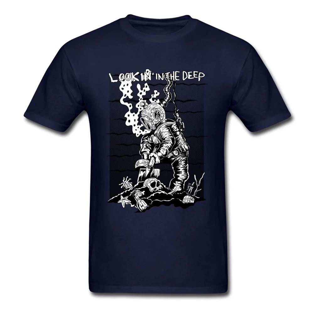  Men T-Shirt Deep Diver Birthday Tops Shirt 100% Cotton O-Neck Short Sleeve Europe Tee-Shirts Summer Free Shipping Deep Diver navy