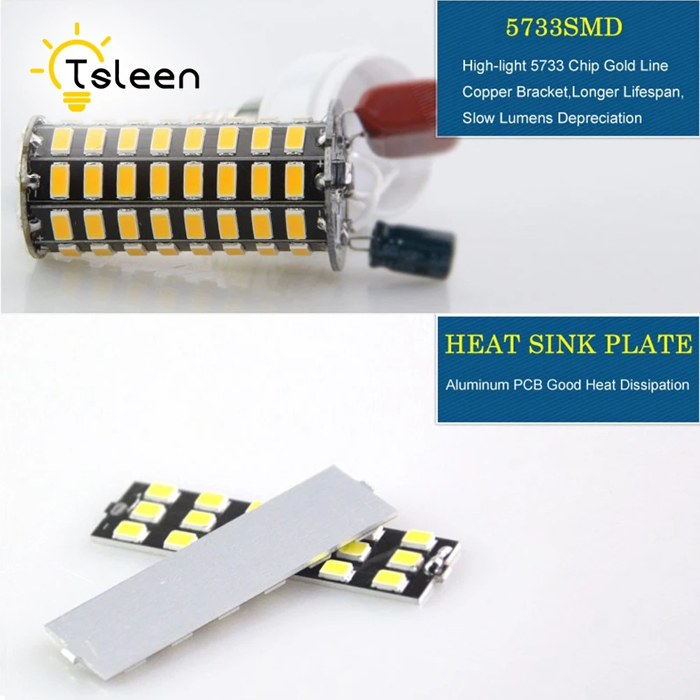 G9 5733 SMD светодиодный светильник световой поток более 5730 2835 Светодиодный светильник-кукуруза 220 В 230 в 240 В 110 в 120 в 15 Вт 12 Вт точечный светильник