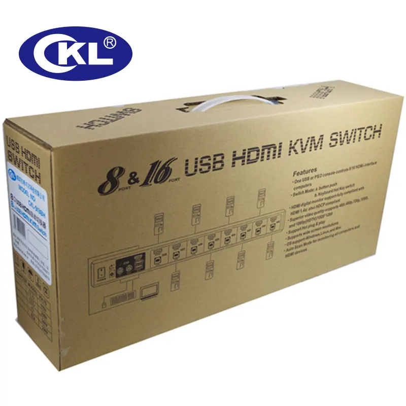 16 портов USB HDMI KVM переключатель с кабелями компьютер ноутбук Серверная консоль