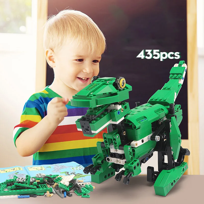

Legoing Technic The Dinosaur Robot Remote Control 424Pcs Bricks Electric Building Blocks RC Toys for Children Legoings Technics