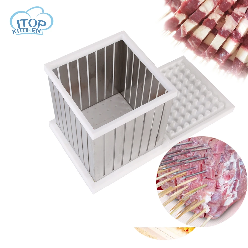

ITOP 64 Skewers Kebab Maker Box Easy Tool for BBQ Machine Beef Meat Maker