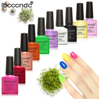 

10 pcs/set 10ml UV Gel Nail Polish Eco-friendly Semi Permanent Varnish Varnishes Nail Art Set Manicure Glass Bottle IBCCCNDC