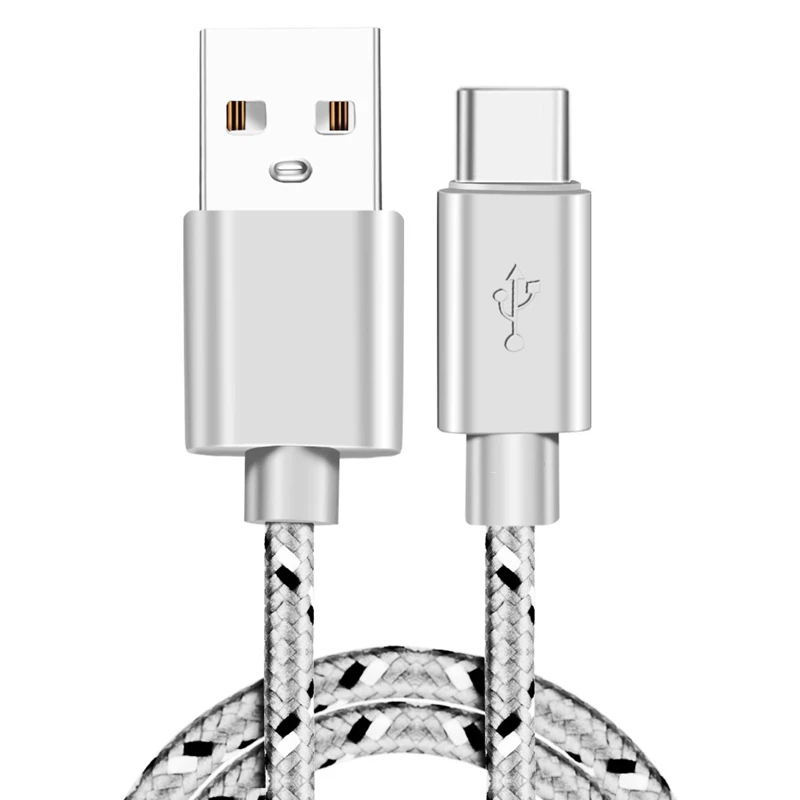 Кабель usb type C для быстрой зарядки USb C кабели type-c шнур для передачи данных зарядное устройство USB C для samsung S9 Note 9 huawei P20 Pro Xiaomi 1 m/2 m/3 m - Цвет: White For Type C