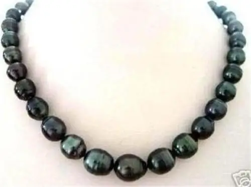 

Hot sale new Style >>>>>8-9MM RICE BLACK CULTURED PEARL NECKLACE 17