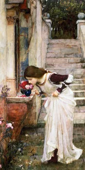 

Neo Classical figurative painting canvas portrait poster beauty picture giant picture home decor modern art The Shrine