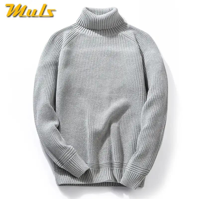 wool mock neck sweater mens