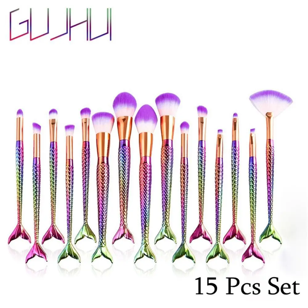 

1Pcs Mermaid Tail Professional Makeup Brushes Eyeshadow Contour Foundation Concealer Blush Powder Eye Beauty Make up Tools