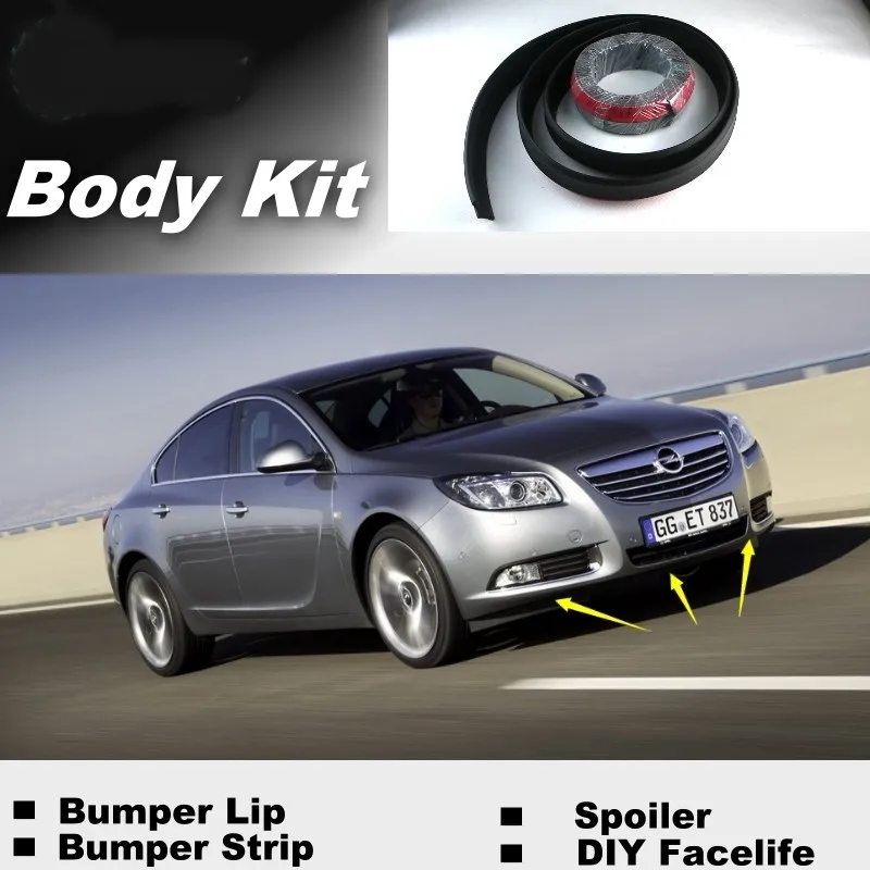 Bumper Lip Lips For Opel Insignia 2008~2015 Top Gear Shop Spoiler For Car Tuning TOPGEAR Recommend Body Kit + Strip