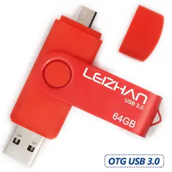 LEIZHAN 128 ГБ USB флеш-накопитель 3,0 высокая Скакалка Накопитель android телефон палка 64 ГБ 32 ГБ 16 ГБ 8 ГБ флеш-накопитель usb накопитель