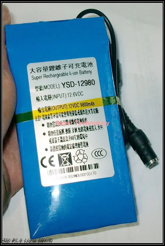 4 шт, емкость 9800 Mah CE ROHS DC 12 V литиевая батарея, w/12,6 V 1A зарядное устройство высокой громкости CCTV литиевая батарейка для камеры