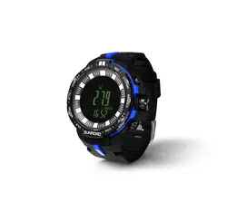 SUNROAD Мужские Цифровые спортивные часы FR861B-Barometer часы компасный альтиметр температура одежда заплыва туристические часы (синий)